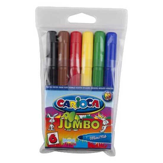 Фломастеры Carioca Jumbo marker pen 6 шт.