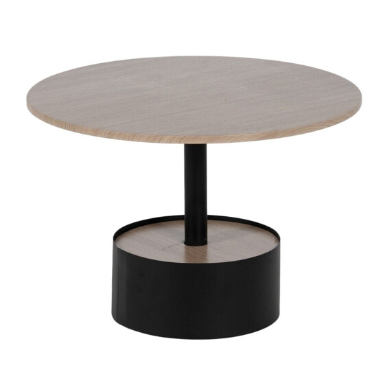 Журнальный столик BB Home Кофейный столик Чёрный Натуральный Железо Деревянный MDF 65 x 65 x 37,5 см