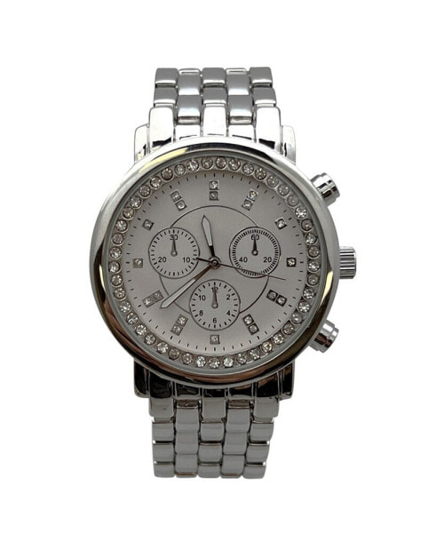 Часы Olivia Pratt Round Rhinestones Silver Watch