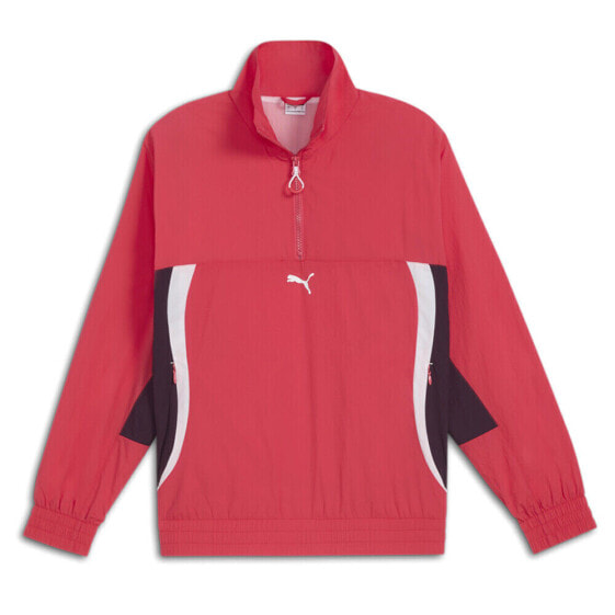 Puma Cellerator Relaxed Half Zip Jacket Womens Red Casual Athletic Outerwear 625