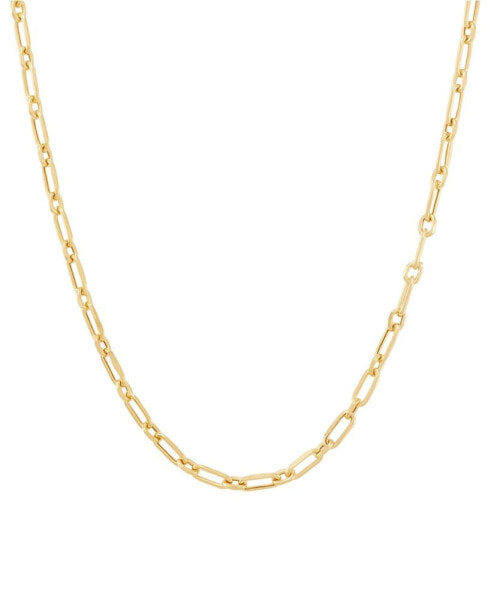 Italian Gold children's Paperclip Link 13" Chain Necklace in 14k Gold