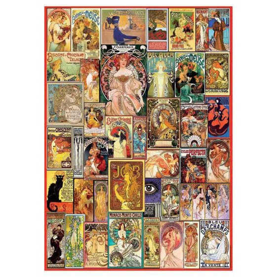 EDUCA BORRAS 1000 Pieces Collage Art Nouveau Wooden Puzzle