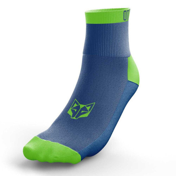 OTSO Multi-sport Low Cut Electric Blue&Fluo Green socks