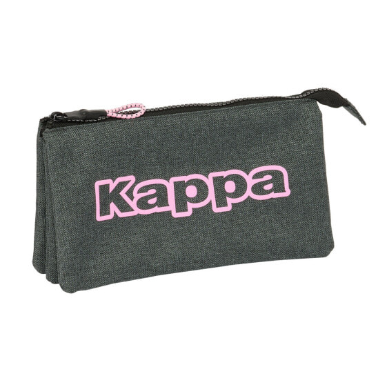 Школьный пенал Kappa Тройной Carry-all серебристый розовый Серый 22 х 12 х 3 см