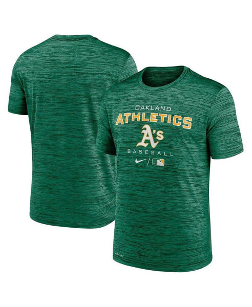 Men's Oakland Athletics Oakland Athletics Authentic Collection Velocity Practice Space-Dye Performance T-shirt