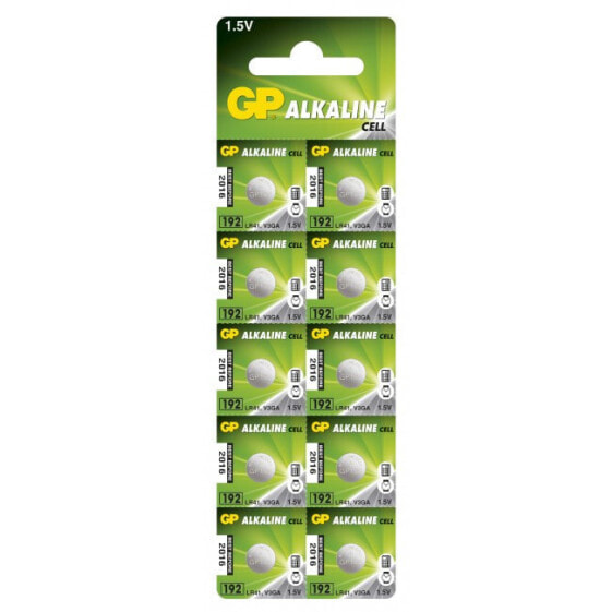 GP Battery GP ALKALINE BUTTON CELL LR41 Blister with 10 batteries.