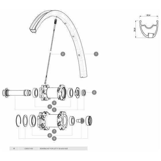 MAVIC Lefty Hub Bearing Set