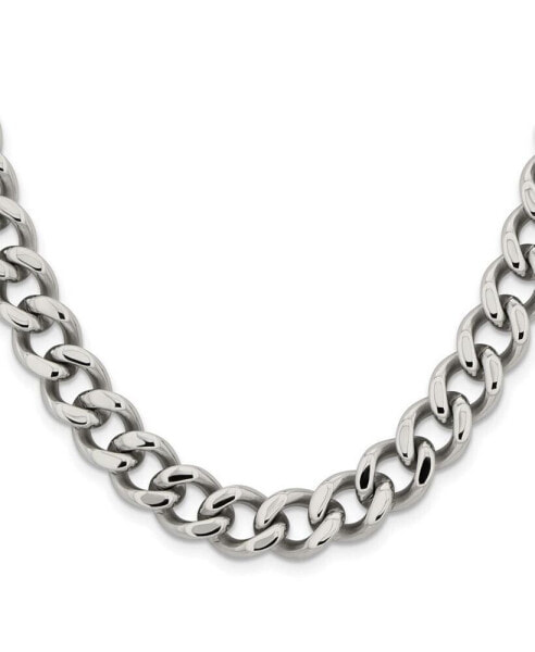 Chisel stainless Steel 11.5mm Curb Chain Necklace
