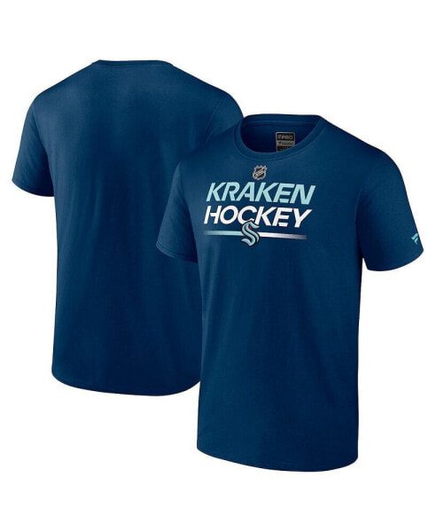 Men's Navy Seattle Kraken Authentic Pro Primary T-shirt
