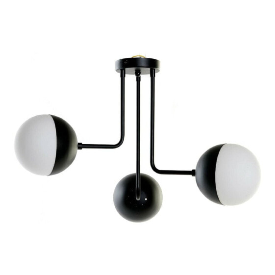 Потолочный светильник DKD Home Decor Белый Чёрный Металл Стеклянный 220 V 50 W (61 x 58 x 46 cm)