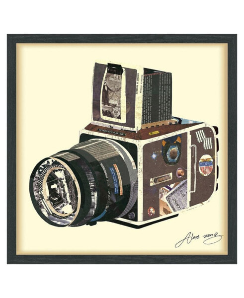 'SLR Camera' Dimensional Collage Wall Art - 25" x 25''