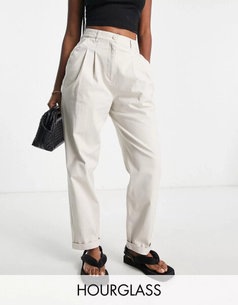 ASOS DESIGN Hourglass chino trousers in stone