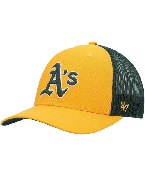 Men's Gold Oakland Athletics Secondary Trucker Snapback Hat