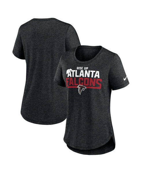 Women's Heather Black Atlanta Falcons Local Fashion Tri-Blend T-shirt