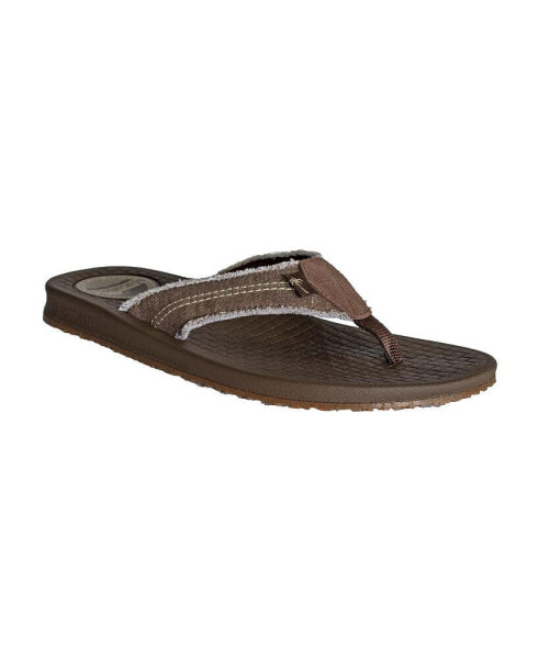 Men's Rag Time Canvas Frayed Flip Flop