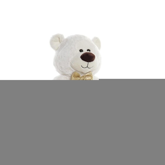 Плюшевый медвежонок DKD Home Decor Детский Медведь Белый Золотой Металлический 30 x 40 см 25 x 25 x 30 см