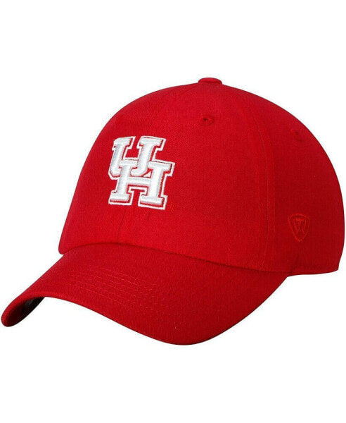 Men's Red Houston Cougars Primary Logo Staple Adjustable Hat