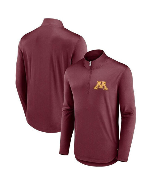 Men's Maroon Minnesota Golden Gophers Tough Minded Quarter-Zip Top