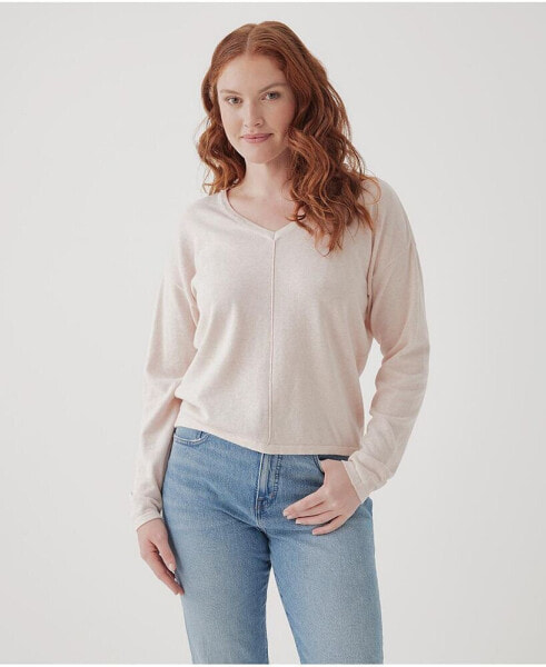 Plus Size Cotton Classic Fine Knit Relaxed Sweater