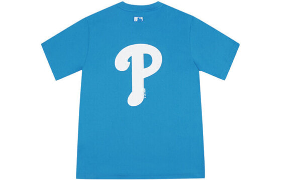 MLB 大标圆领直筒T恤 男女同款 蓝色 / Футболка MLB T 31TS03031-10U
