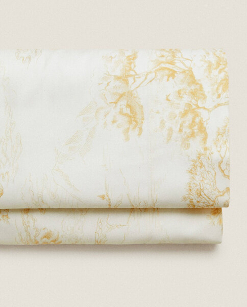 Toile de jouy flat sheet