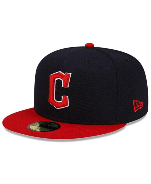 Головной убор New Era мужской сине-красный Cleveland Guardians Authentic Collection On-Field 59FIFTY Fitted Hat