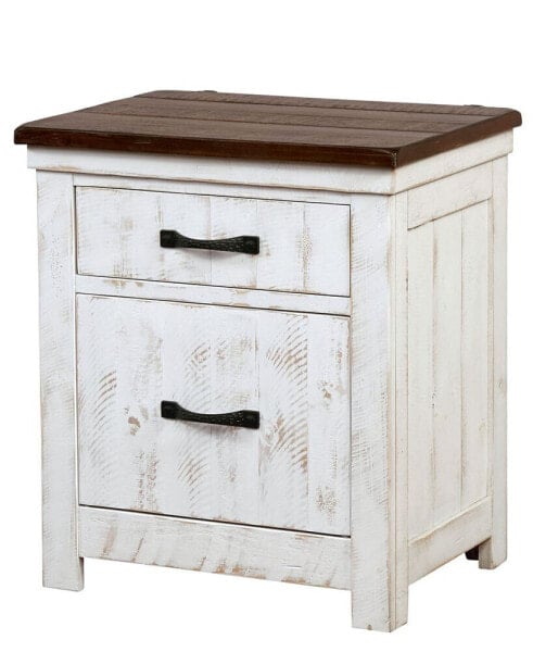 Willow Crest Distressed 3-Drawer Nightstand