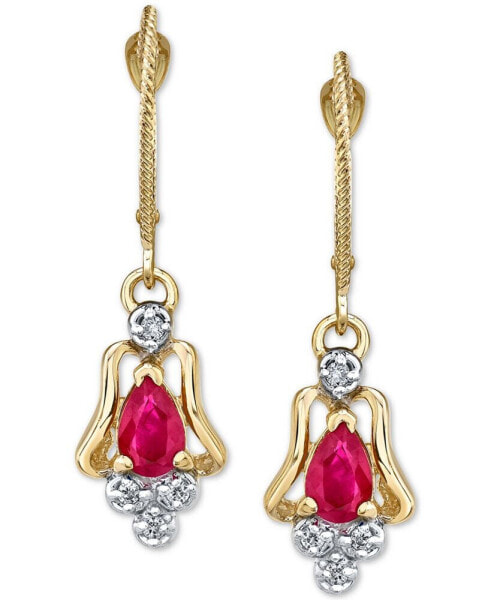 Серьги Macy's Ruby & Diamond