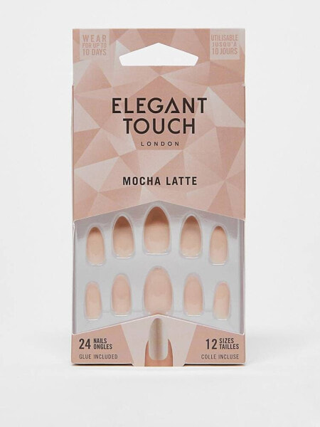 Elegant Touch Luxe Looks False Nails Mocha Latte