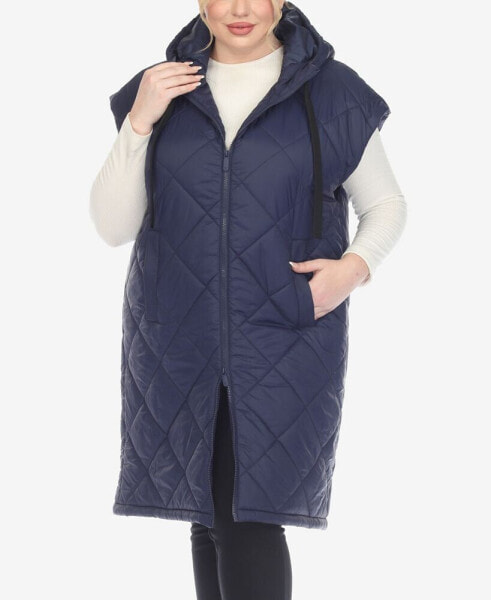 Жилет утепленный White Mark Diamond Quilted Hooded Puffer Plus Size