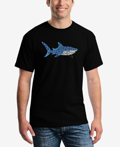 Men's Daddy Shark Word Art Short Sleeve T-shirt