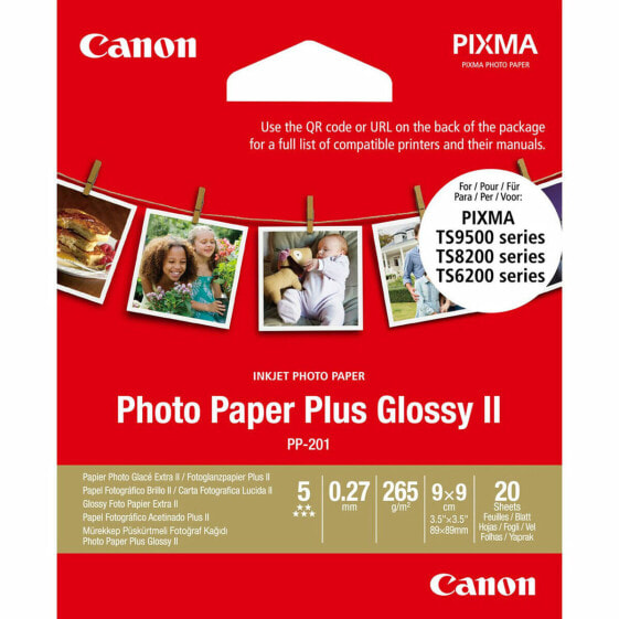 Глянцевая фотобумага Canon Plus Glossy II 9 x 9 cm