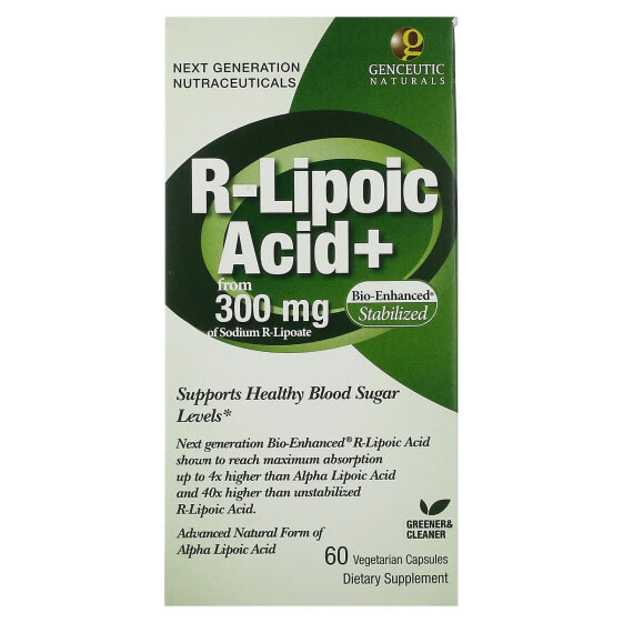 R-Lipoic Acid+, 300 mg, 60 Vegetarian Capsules