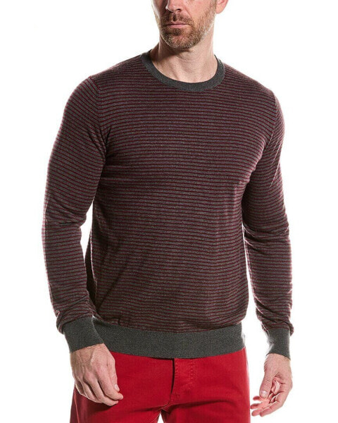 Isaia Wool, Silk & Cashmere-Blend Crewneck Sweater Men's