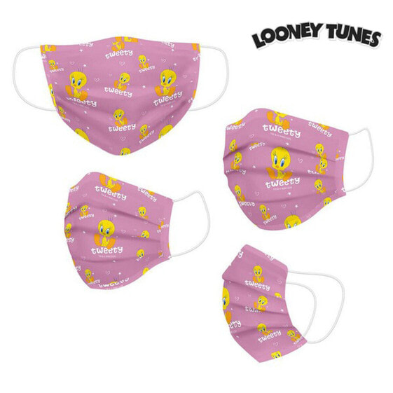Гигиеническая маска многоразового использования Looney Tunes Детский Розовый