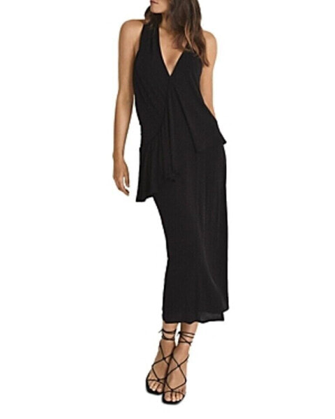 Reiss Xena Asymmetrical Dress Black UK 12 US 8