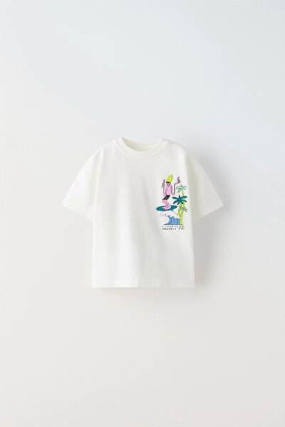 Surfing print t-shirt