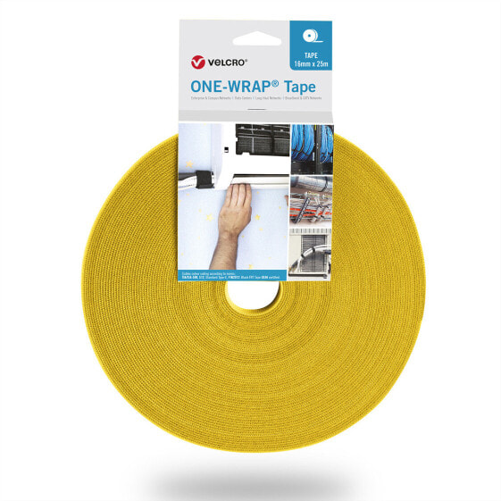 VELCRO One Wrap Band 25m 25mm Gelb VEL-OW64156