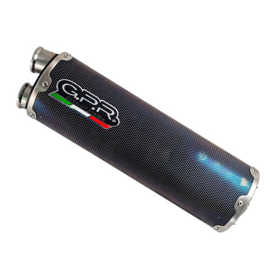 GPR EXHAUST SYSTEMS Dual Poppy CF Moto 800 MT Sport 22-24 Ref:E5.CF.11.DUAL.PO Homologated Slip On Muffler