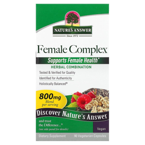 Витамины для женского здоровья Nature's Answer Female Complex, Herbal Combination, 800 мг, 90 Вегетарианских капсул (400 мг на капсулу)