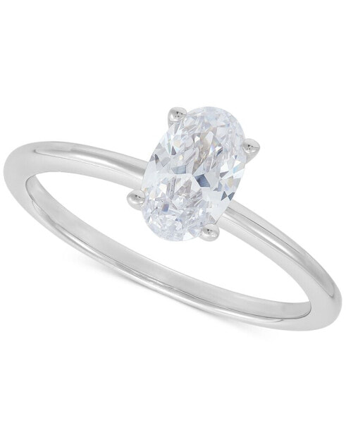 IGI Certified Lab Grown Diamond Oval Solitaire Engagement Ring (1 ct. t.w.) in 14k White Gold
