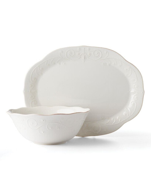 French Perle Serveware Bundle, Pack of 2