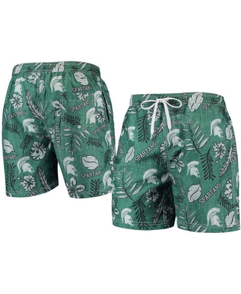 Плавки Wes & Willy Green Michigan State Spartans Vintage Floral