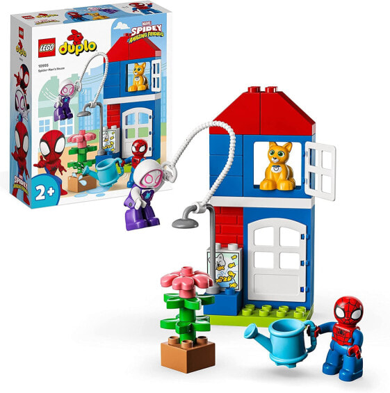 LEGO DUPLO Spider-Mans House, Spidey Set Building Toy with Figure and Stones for Toddlers from 2 Years, Spidey and His Super Friends 10995