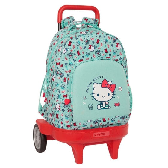 SAFTA Compact With Evolutionary Wheels Trolley Hello Kitty Sea Lovers backpack