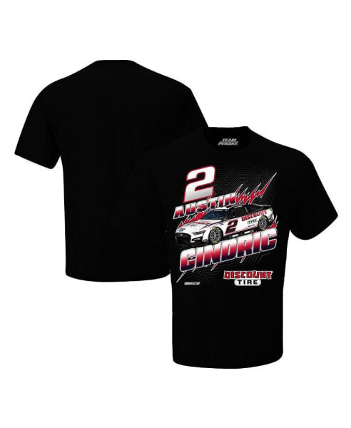 Men's Black Austin Cindric Discount Tire Groove T-shirt