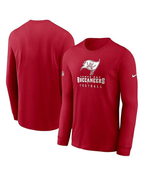 Men's Red Tampa Bay Buccaneers Sideline Performance Long Sleeve T-shirt