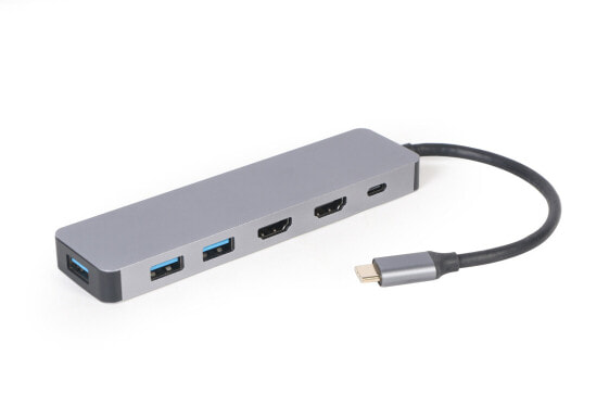 Gembird A-CM-COMBO3-03, USB 3.2 Gen 1 (3.1 Gen 1) Type-C, HDMI, USB 3.2 Gen 1 (3.1 Gen 1) Type-A, USB Type-C, 5000 Mbit/s, 30 Hz, 3840 x 2160, 2160p