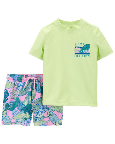 Baby 2-Piece Tropical Rashguard Set 6M