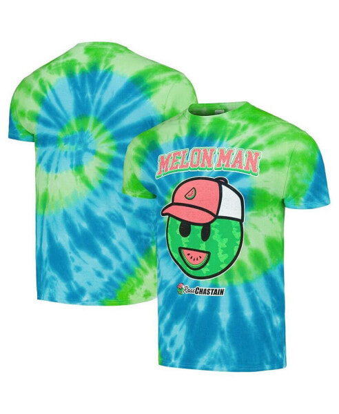 Men's Green, Blue Ross Chastain Melon Man Tie-Dyed T-shirt